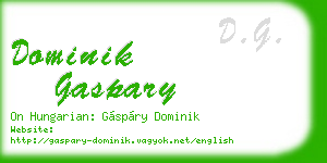 dominik gaspary business card